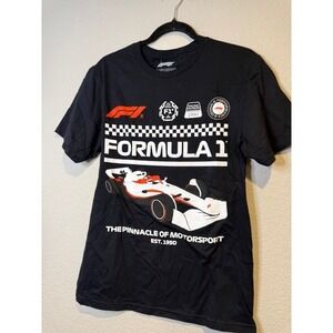 Formula 1 F1 Racing Graphic T-Shirt Mens Small Black Hybrid Apparel NWT 8346